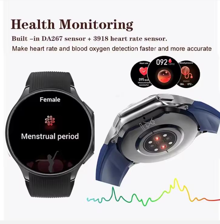 2025 AMOLED 3D Surround Vision Dial Smart Watch Voice Assistant HD Bluetooth Call Heart Rate Monitoring Men's Smartwatch