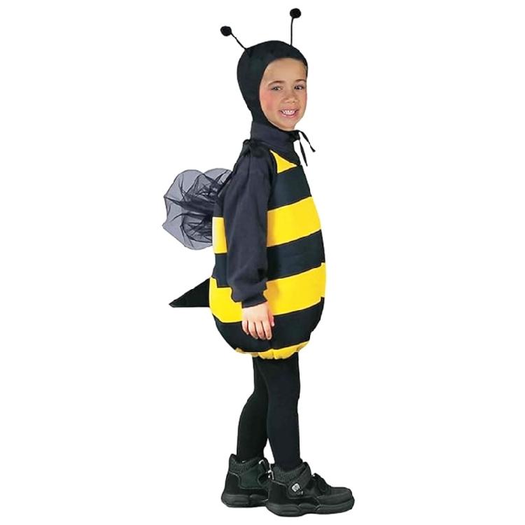 Honeybee Costume Bees Antenna Headband Cap Bumble Bees Wing Tunics 3pcs Bees Costume Kit for Halloween Cosplay Party