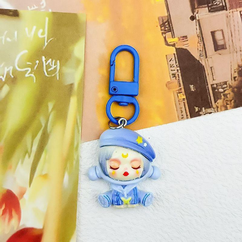 Moe Cartoon Girl Resin Keychain - Cute Bag Pendant & Small Gift
