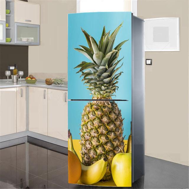 

Наклейка на холодильник с водой и растениями, книжный шкаф, наклейки с пейзажем, Muraux, декоративная виниловая стена, свадебное украшение, эстетический декор комнаты 60x180cm(1pcs)