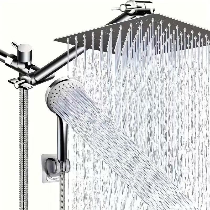 LANGZHIWEN 8-inch Wall-mounted Shower Set