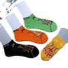 5 Pairs of Socks Men and Women Short Socks Tide College Style Hip Hop Black and White Yellow Cotton Socks