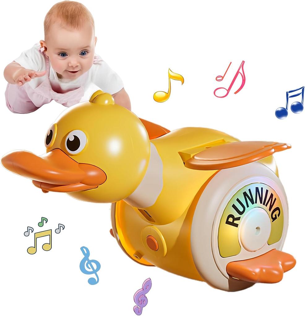 Interactive Electric Duck Musical Toy for Babies 18+ Months - Crawling & Head Lifting Training, Early Learning Educational Gift