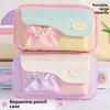 Multi-layered Stationery Storage Bag Large Capacity Pen Pencil Case Macaron Color Pencil Bag  Kids