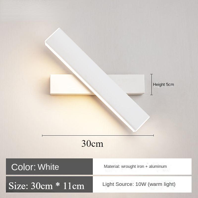 LED Wall Lamp Nordic Study Rotary Dimming Reading Wall Lamp Living Room Bedroom Bedside Aisle Lamps