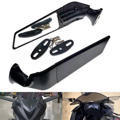 Pro Kawasaki ZX14R ZX12R ZZR600 ZZR1200 ZZR1400 Motocykl větrné křídlo sportovní vůz otočné velký zorný úhel zpětné zrcátko