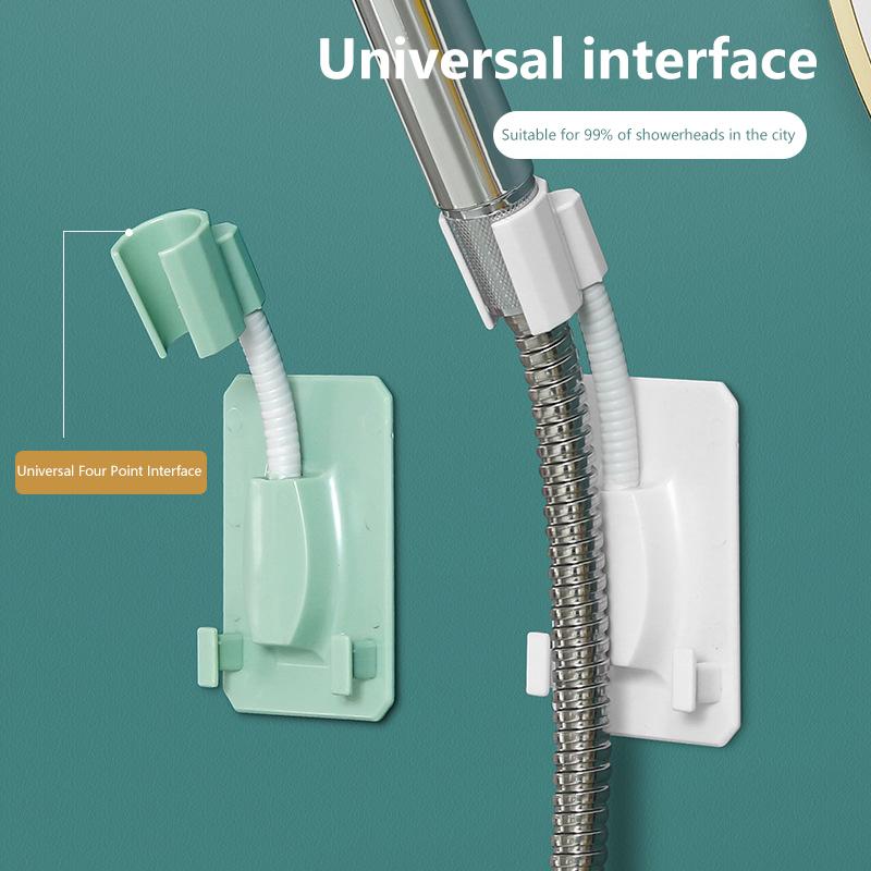 1Pcs Shower Head Holder Adjustable Self Adhesive Showerhead Bracket Wall Mount Stand SPA Bathroom Universal Free 360°Rotation