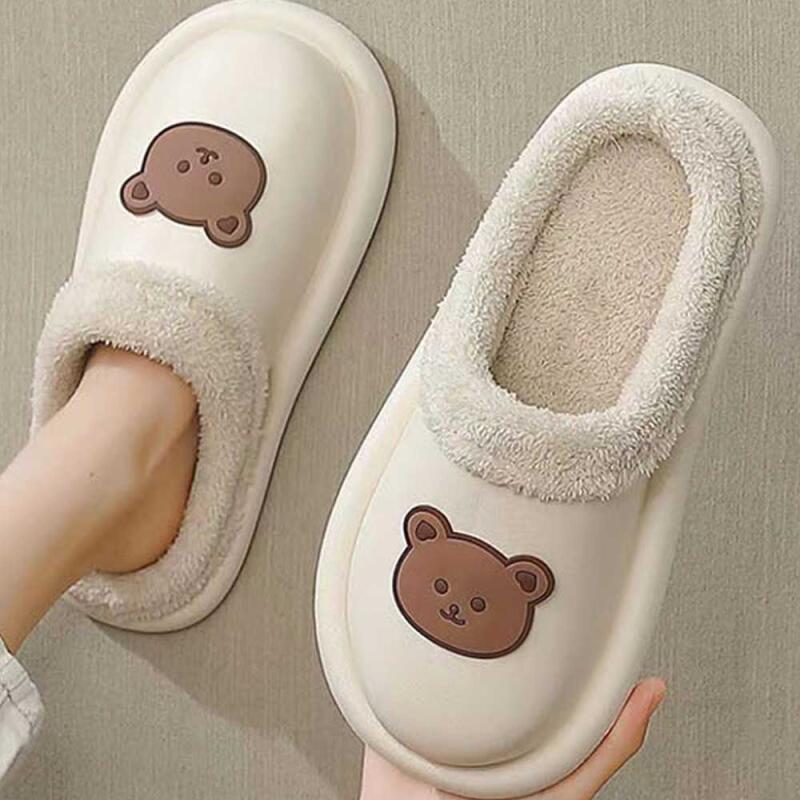 Winter Bear Women s Fur Slippers 235-250mm White CH141 235-240