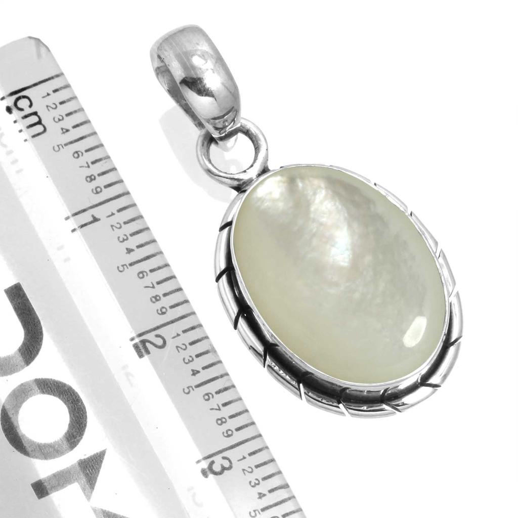 925 Sterling Silver Pendant Women Gemstone Handmade Jewelry Mothers' Day Gift Blue Green Purple Copper Turquoise Pearl Lapis Mother Of Pearl Fashion