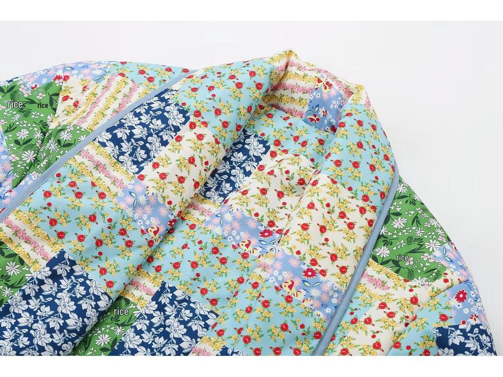 Women's Floral Quilted Short Jacket - Autumn/Winter 2024, M6216