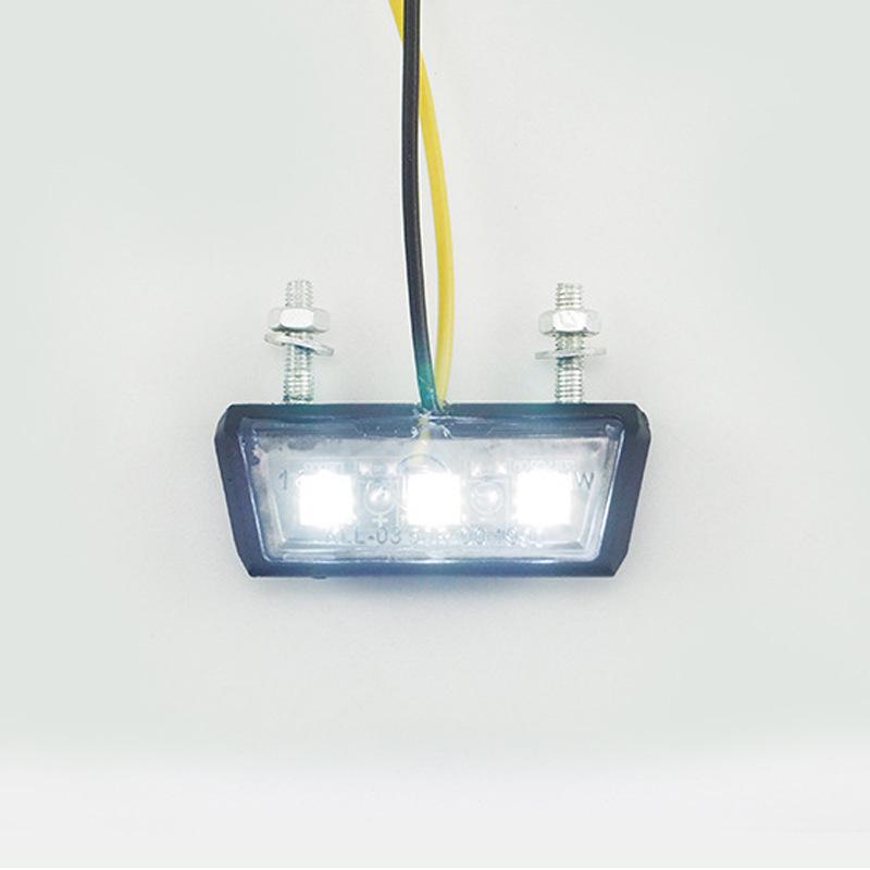 Universal LED Rear Tail Light & License Plate Holder for Kawasaki & Yamaha Motorcycles