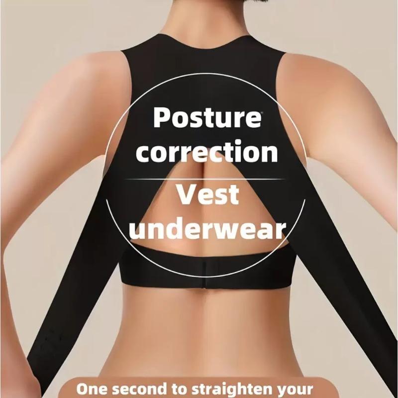 Women Front Buckle Posture Corrector Bra, Seamless Beauty Back Wireless Underwear, Integrated Gathering Shaping Back Support Corrective Lingerie