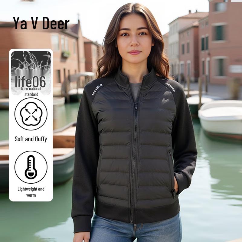 

Женская легкая куртка Yalu с воротником-стойкой и утеплителем из 90% утиного пуха M