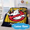 Custom Name Ghost-busters Logo Blanket Bed Sofa Blanket Flannel Blanket for Camping, Hiking, Picnic Essentials,gift for Fan Family