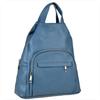 Borse In Pelle Handbag-backpack In Blue Denim