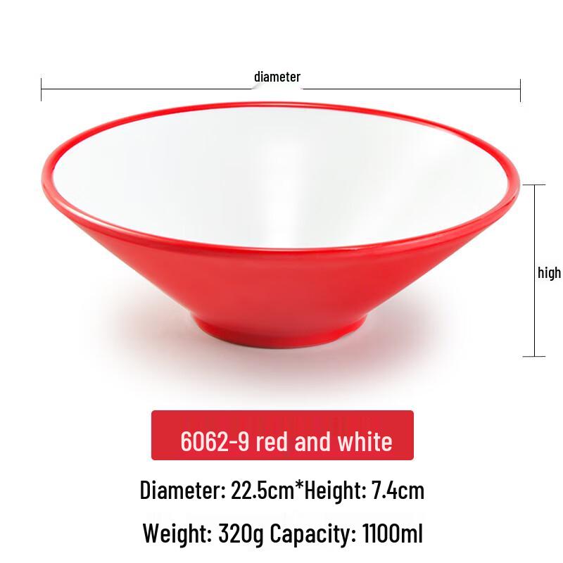 Commercial A5 Melamine Conical Noodle Bowl