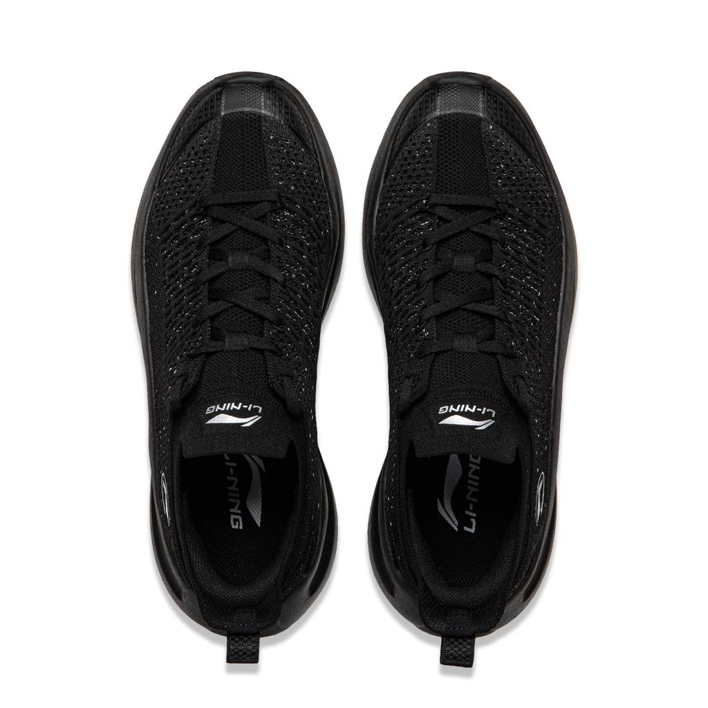 Li Ning Cloud Wave Slip On Cushioning Slip Resistant Abrasion Resistant Lightweight Low top Casual Shoes Men's Black AGLW051-5