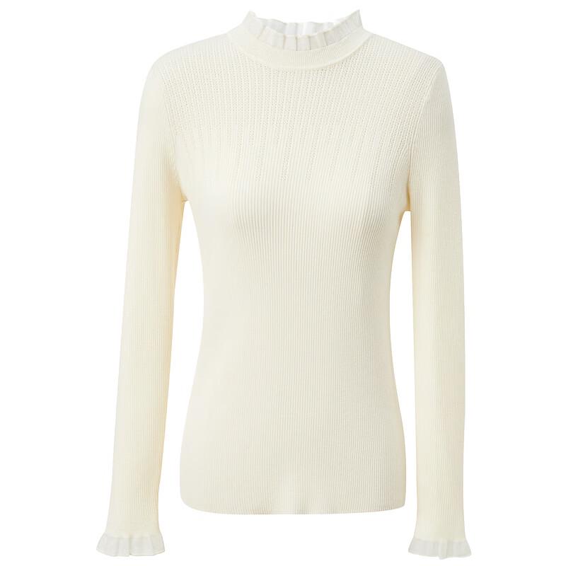 Sancai 2025 Winter Women's Slim-Fit Knit Sweater with Glass Yarn Patchwork