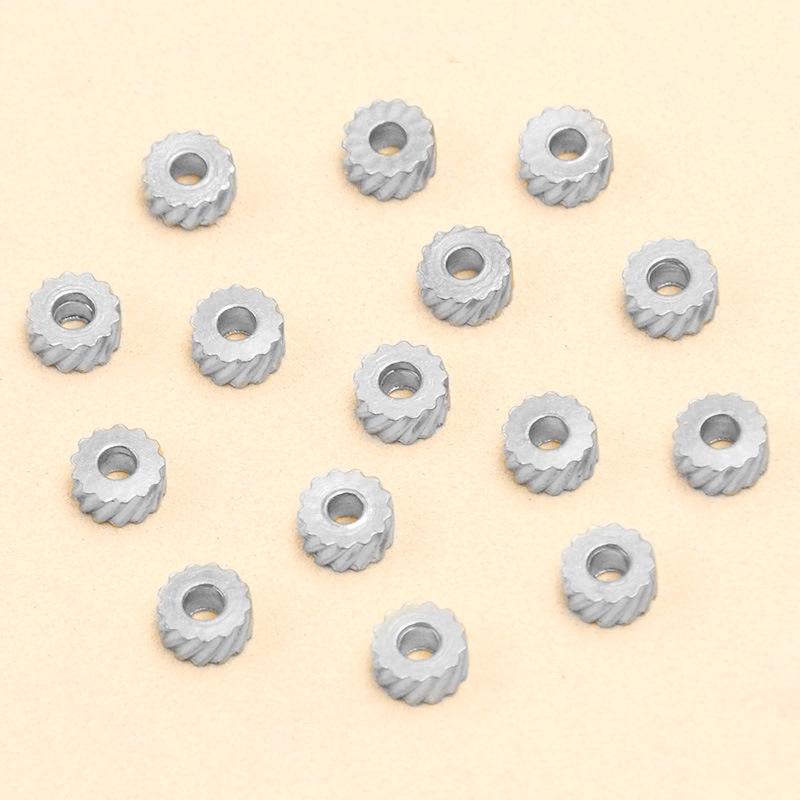 Two-Color Striped Stainless Steel Beads, 4-8mm DIY Jewelry Spacer Accessories