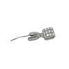 Round Snake S925 Sterling Silver Zircon Jade Buddha Pendant Clasp Accessory