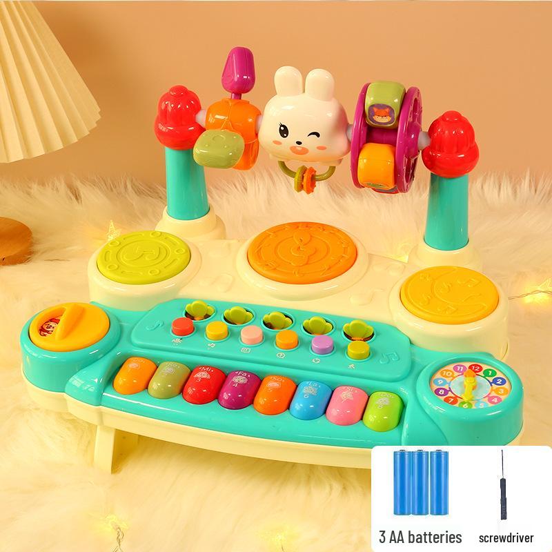 Téléphone et Piano Jouet Multifonctionnels pour Enfants avec Lumières et Musique pour l'Éducation Précoce