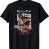 Attack On Titan Mikasa with Titan T-Shirt Graphic T Shirts Men Clothing Anime Clothes Tops Ropa De Hombre Ins Y2k Hot Sell