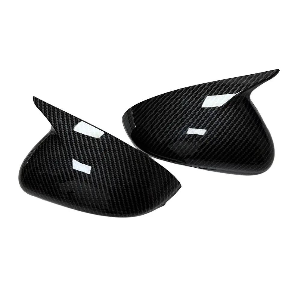 For Genesis G70 2017-2025 Car Sticker Rearview Side Mirror Cover Wing Cap Exterior Door Rear View Case Trim Carbon Fiber Look