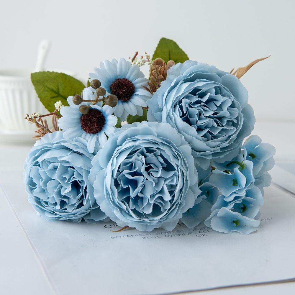 Artificial Flower Silk Persian Peony Outdoor Garden festival Wedding bridal bouquet Home vase table DIY gift box scrapbook Decor