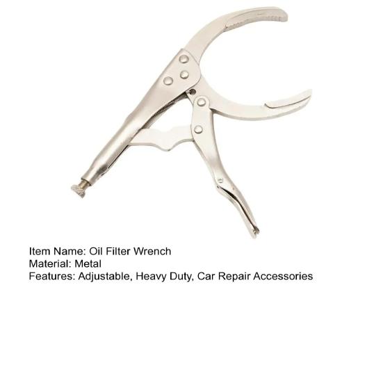 Oil Filter Pliers Heavy Duty Metal Adjustable Oil Filter Wrench Removal Tools Car Multi-functional Oil Filter