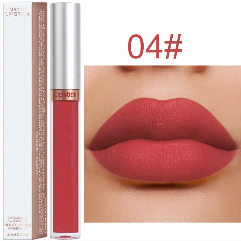 Waterproof Liquid Lipsticks Lip Makeup Matte Velvet Lipstick Lip Gloss Red Sexy Cosmetic Nude 18 Colors Long Lasting Non-marking