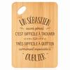 Cutting Board - PLANETEE - A Sébastien - Bamboo 30x20x1 Cm - Hanging Hole 24 Mm - Engraved Gift
