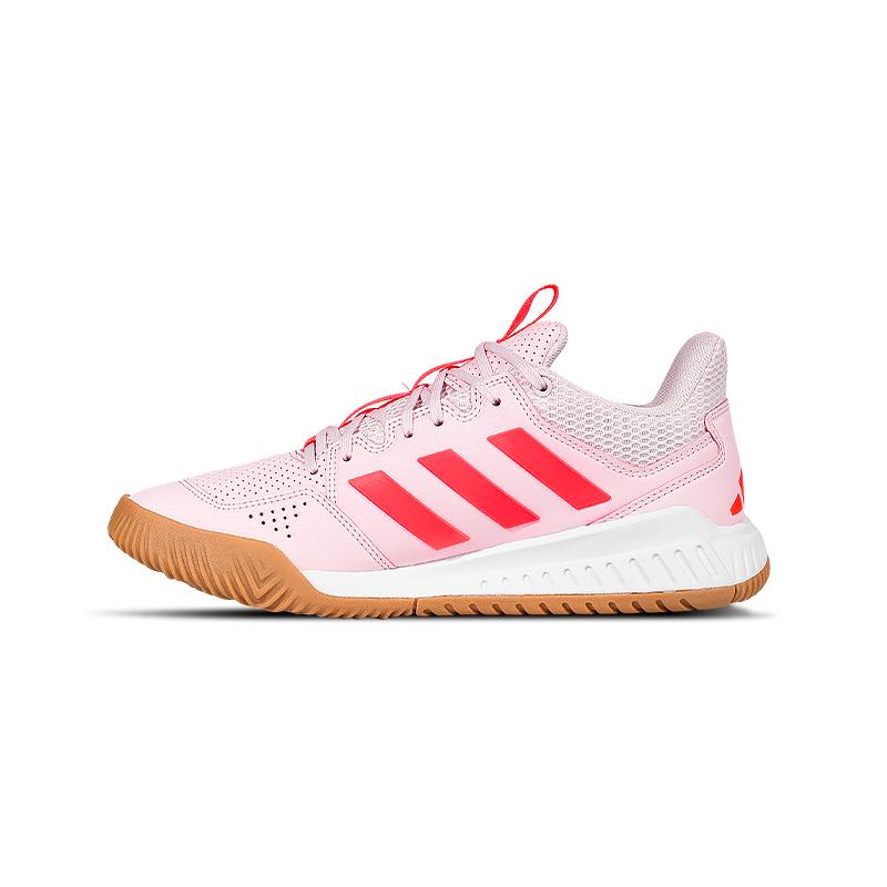 Adidas Court Flight Volleyball Shoes Unisex Low Top White/Pink 42