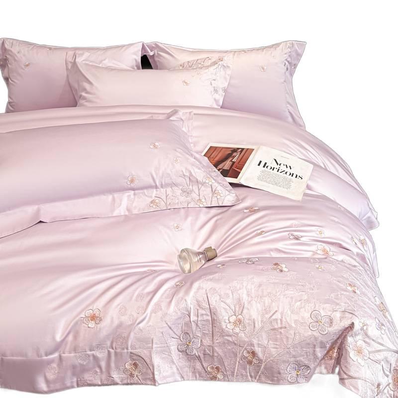 2026 Long-Staple Cotton Satin Embroidered 4-Piece Set - Moli