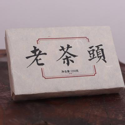 2017 Pu'er tè vecchio testa di tè mattonella tè Yunnan tè Pu'er cotto Tè Menghai 250g