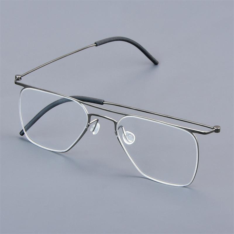 Denmark Brand Pure Titanium Screwless Square Glasses Frame 5502 Men Business Eyeglasses Fashion Women Blue Spectacles Eyewear