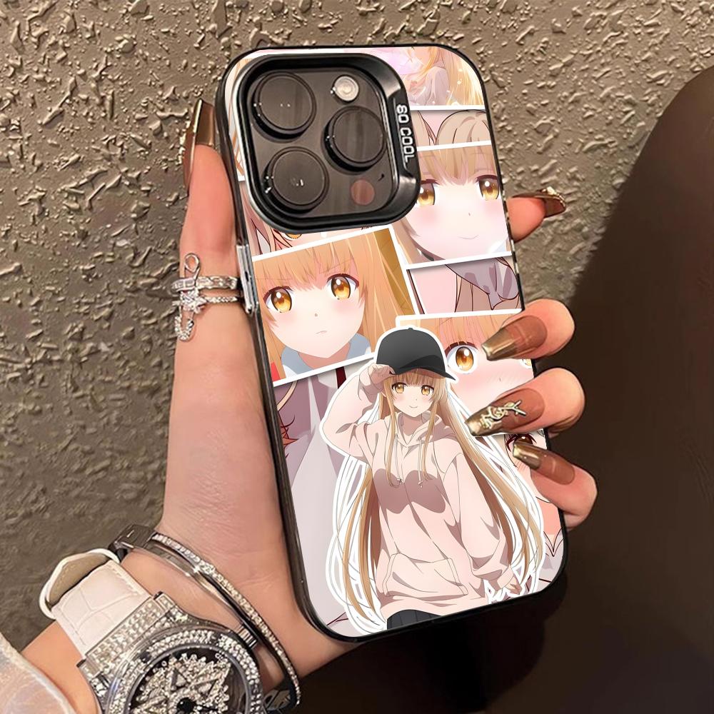 

Angel Mahiru Shina Anime Phone Case for iPhone 16 15 14 13 12 11 X XR XS 8 7 Pro Max Plus Colored Translucent Smartphone Luxury iPhone 7 Plus