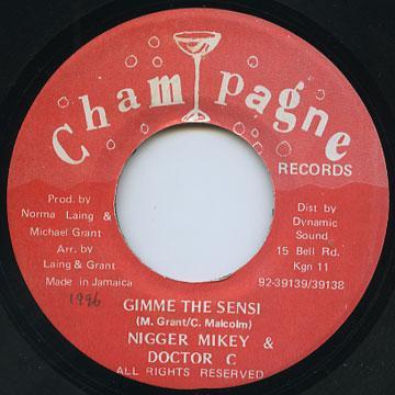 

7inch Record NIGGER MIKEY & DOCTOR C. - Gimme The Sensi NONE Champagne Recor Jamaica Reggae, Ska & Dub Used