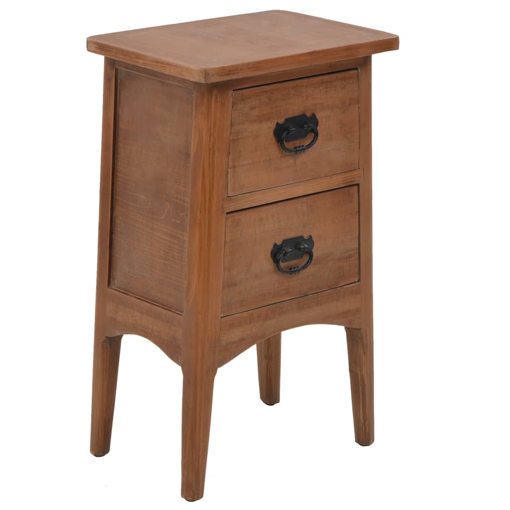 Nightstand Solid Pine Wood 40 x 29 x 68 cm Brown
