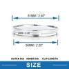 A ABSOPRO Universal Wheel Center Hub Cap Durable 61mm 2.40" Outside Diameter Vehicle Hub