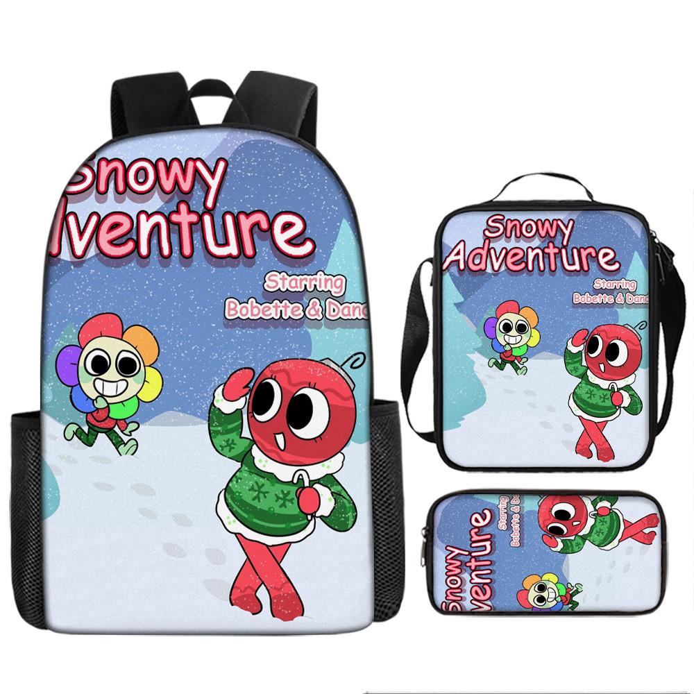Dandy'S World Student School Bag Dandy'S World Cartoon Cute Backpack Three-Piece Set Satchel Bag Pencil Case
