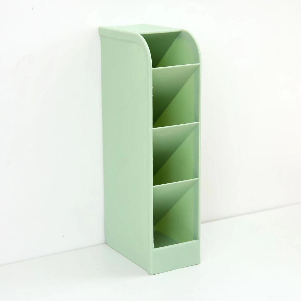 Transparent Frosted Pen Holder: Slanted Storage Box for Makeup Brushes and Lipsticks, Multi-Functional Stationery Organizer