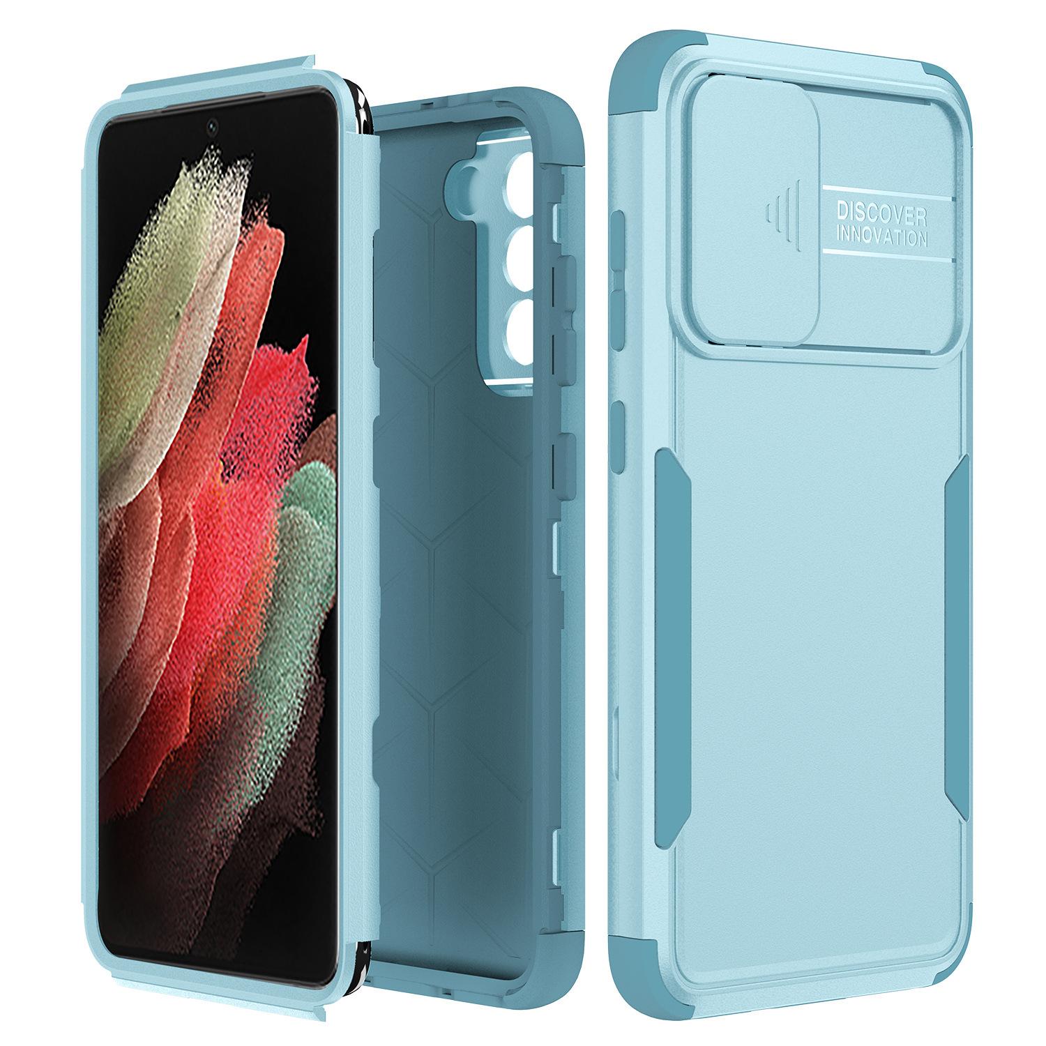 

For Samsung Phone Cases with A Niche High-end Feel, Creative Sliding Window Design, Anti Fall Protective Case, Phone Case All Inclusive S21 FE