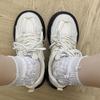 White Thick-soled Heightening Dad Shoes Women's Trendy Retro Autumn Student Lightweight Sneakers