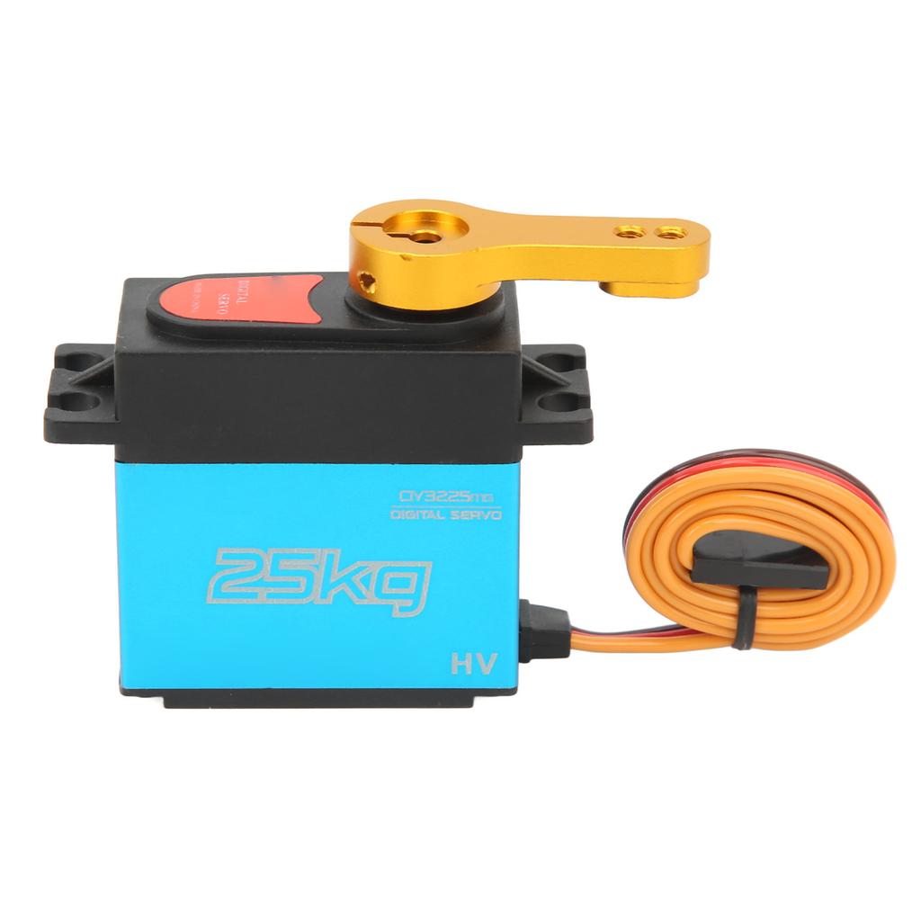 Servo Motor Digital 25kg Waterproof Metal Gear 180 degrees  Control Angel for Robot RC Car Blue
