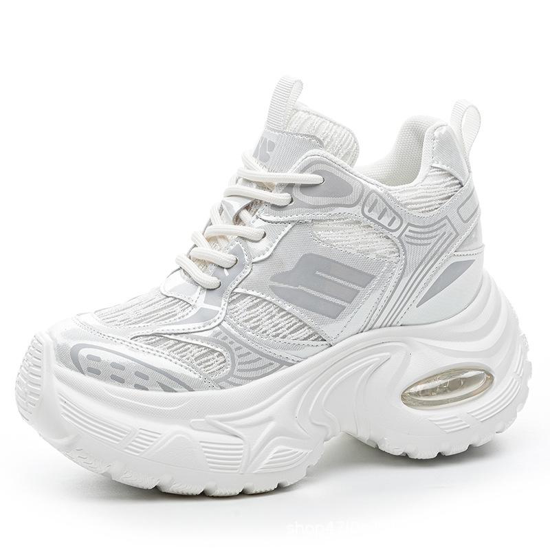 Inner height increase 1 new breathable dad shoes thick-soled mesh small sports and leisure shoes A