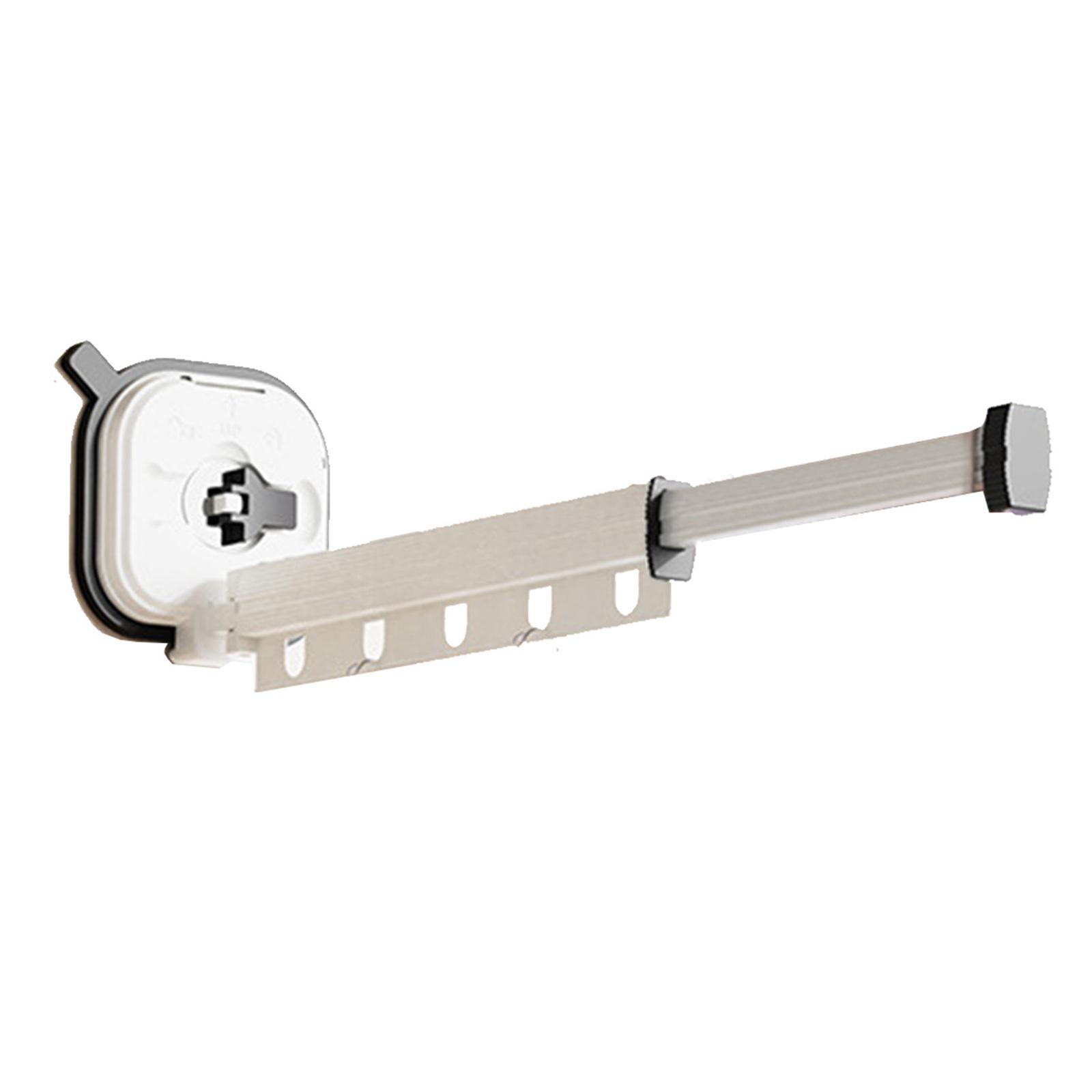 Выдвижная сушилка для белья с присоской алюминиевая стойка для белья экономящая место и складная вешалка для одежды 1 белый 2466₽