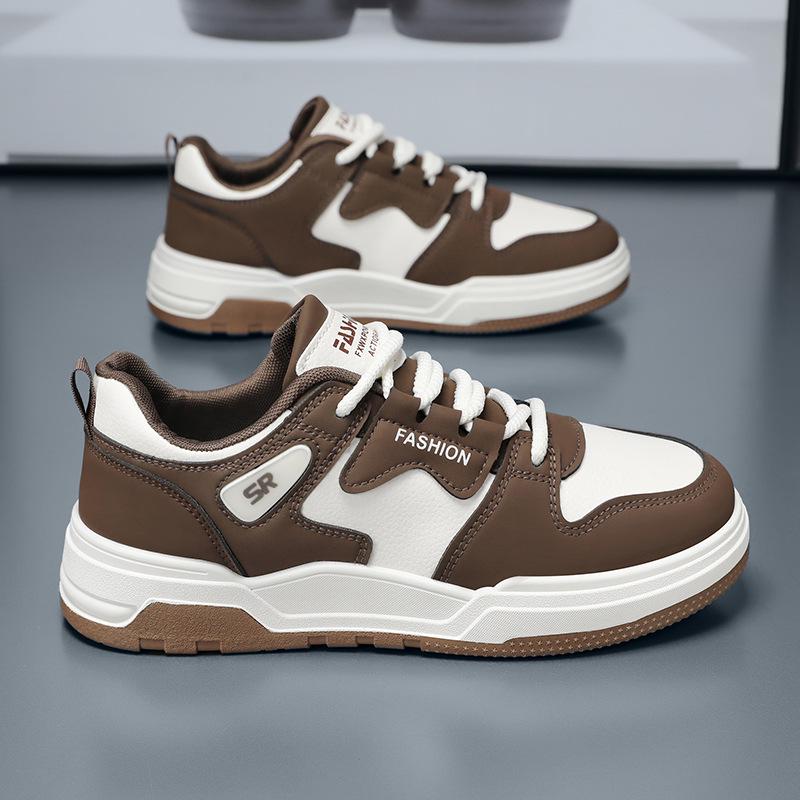 Men's 2024 Winter Trendy White Korean Style Versatile Casual Board Shoes for Teenagers and Men