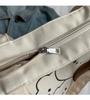 Women's Large Casual Canvas Tote - Summer Cartoon Bear Design for College & Commute