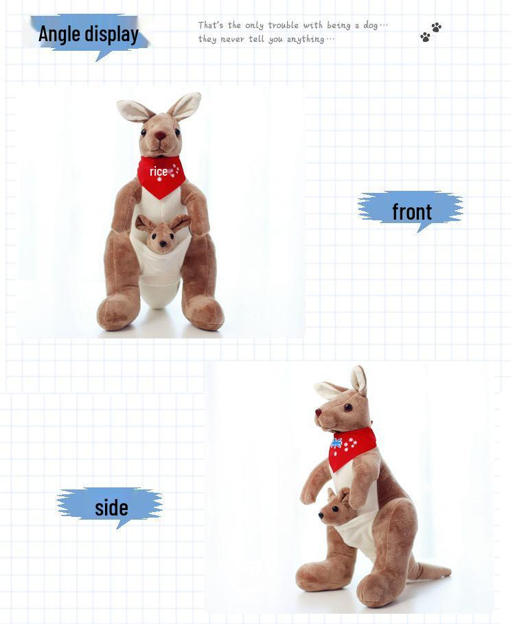 Australian Mother & Baby Kangaroo Plush Toy - Children's Comfort Simulation Doll Gift