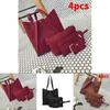 4pcs Women Leather Handbag Lady Shoulder Bag Tote Purse Messenger Set Satchel
